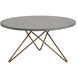 Wesley 35.5 X 17.75 inch Grey / Antique Brass Coffee Table